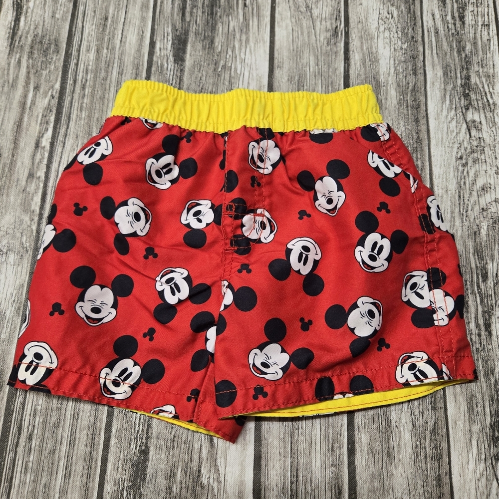 Disney baby red mickey swim trunks
